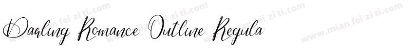 Darling Romance Outline Regular字体转换